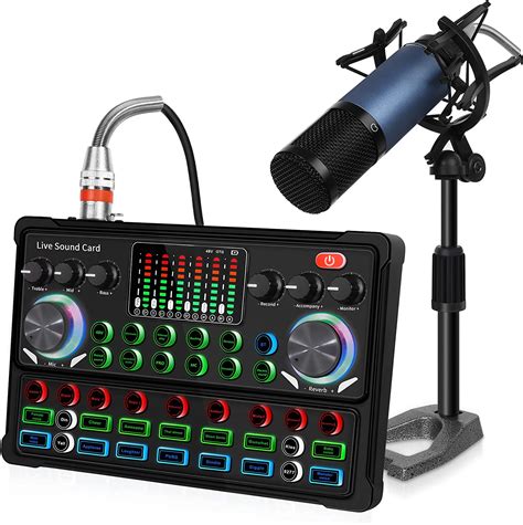 Rubehoow Kondensatormikrofon Kit Streaming Gerät Mit Dj Mixer