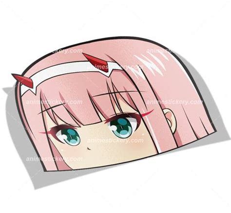 Darling In The Franxx Zero Two Peeker Anime Stickers For Cars