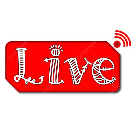 Live Logo Vector Icon Live Logo Transparent Background Red Live