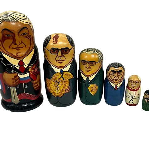 Russian Political Figures Nesting Dolls Tallest Figure 24cm S