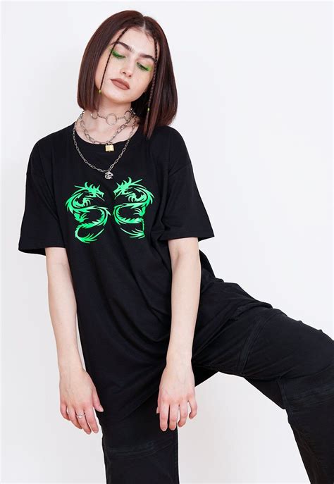 Dragon Shirt Dragon T Shirt Aesthetic Clothing Neon Green