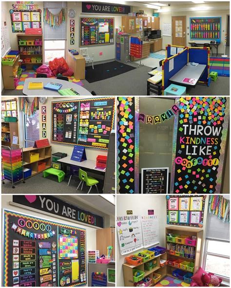 This Classroom Is Decorated In Rainbow Colors