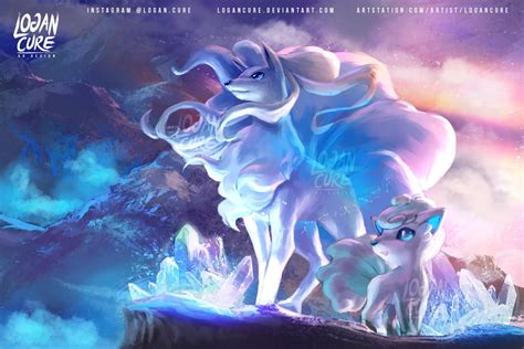 Alola Ninetales And Vulpix By Logancure On Deviantart