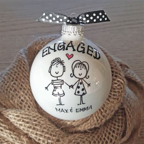 Engagement T Personalized Engagement Ornament Engaged