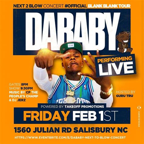 Dababy Next To Blow Concert Official Blank Blank Tour Stop Charlotte