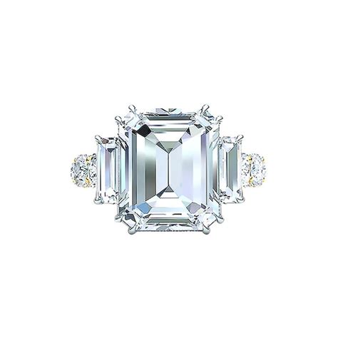 I Vs2 Gia Certified 4 Carat Emerald Cut Diamond Engagement Ring For