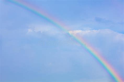 Rainbow In The Blue Sky As Background Stock Image Image Of Beautiful