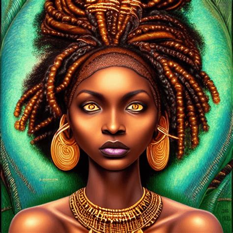 african brown skin woman digital art · creative fabrica
