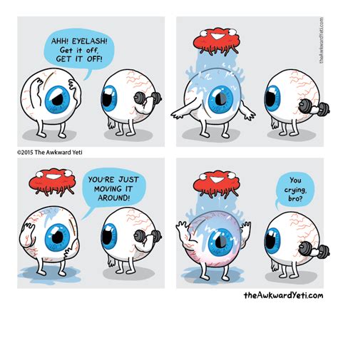 The Tear Gland Awkward Yeti Funny Cartoons Jokes Funny Cartoons