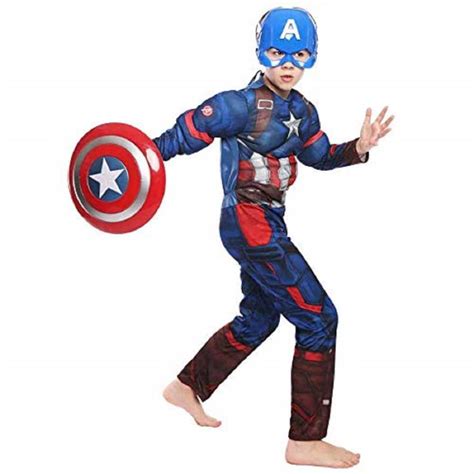 Captain America Fancy Dress Costume For Kids Ubicaciondepersonascdmx
