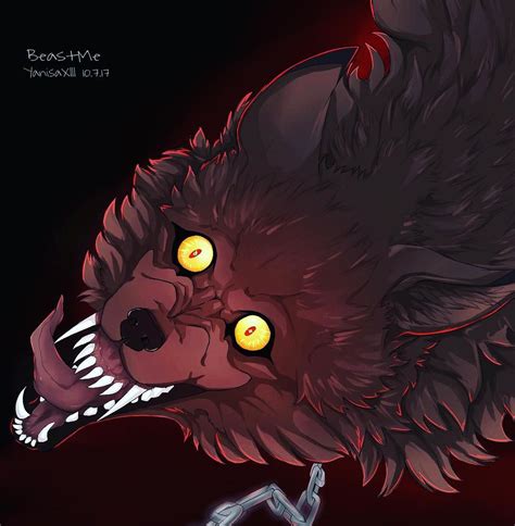 Anime Demonic Scary Wolf