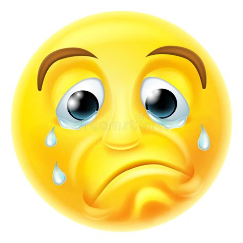 Sad Crying Emoji Emoticon Stock Vector Illustration Of Head 57767101