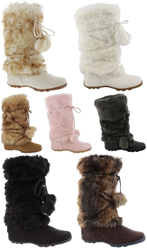 Talia Hi Women Mukluk Faux Fur Boots Booties Mid Calf Winter Snow Warm Trendy Ebay