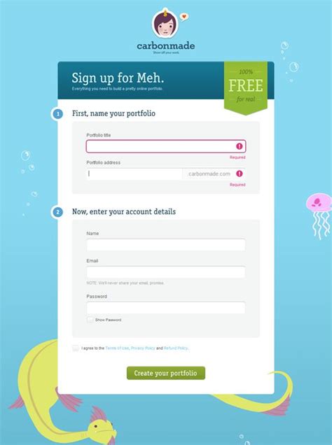 30 Examples Of Sign Up Web Forms For Design Inspiration Form Design