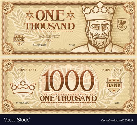 Thousand Dollar Banknote Royalty Free Vector Image