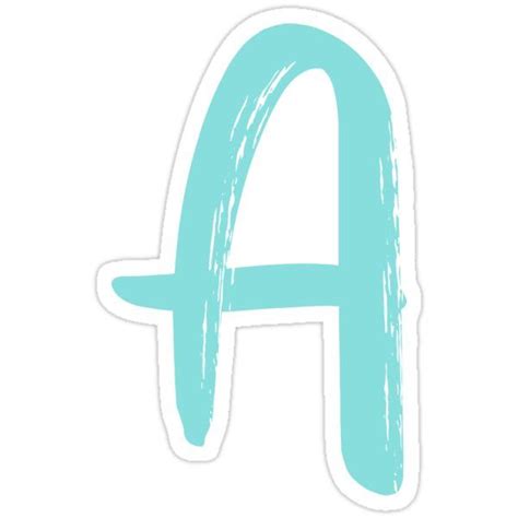 Blue Letter A Sticker For Sale By Mynameisliana Lettre A