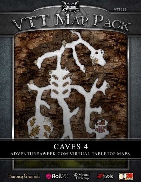 Vtt Map Pack Caves 4 Aaw Games Vtt Map Packs Wargame Vault
