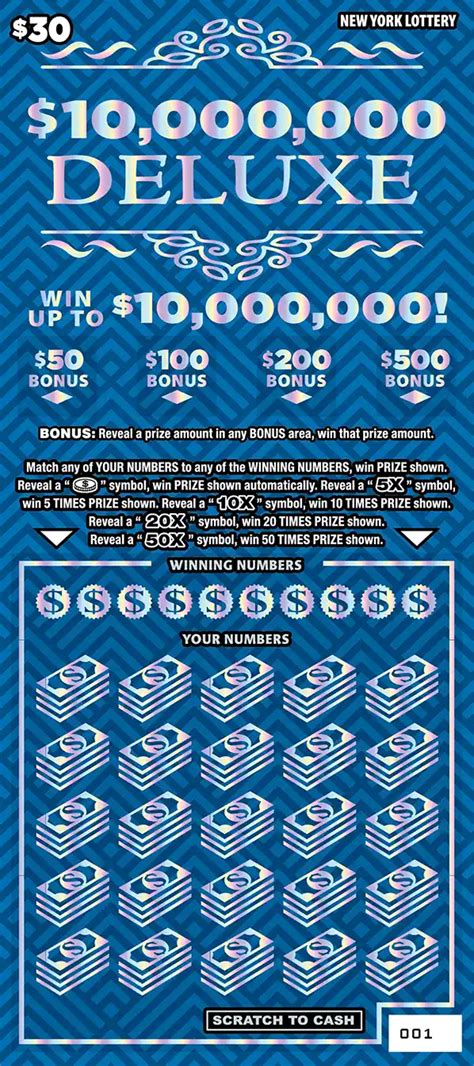 ny lottery 10 000 000 deluxe scratch off game 1489