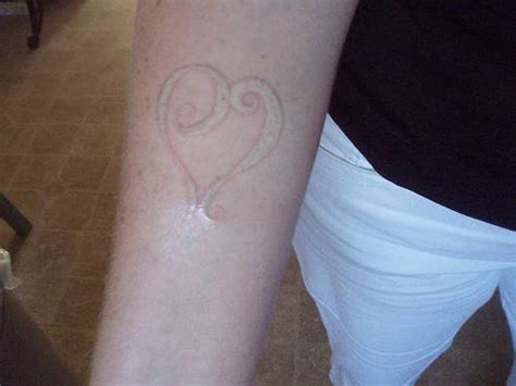 Heart Tracery White Ink Tattoo Tattooimagesbiz