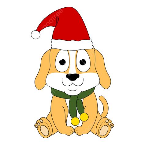 Gambar Cute Dog Cartoon On Christmas Satwa Kartun Stiker Png Dan