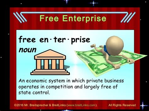 Alternatively, an economic system is the set of principles by which problems of economics are addressed, such as the economic problem of scarcity through allocation of finite productive resources. Free Enterprise