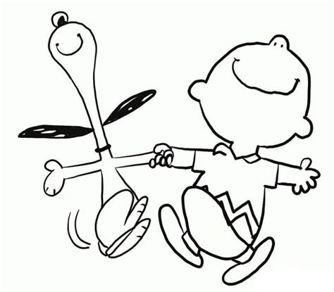 Desenho De Snoopy E Charlie Brown Punk Para Colorir Tudodesenhos My