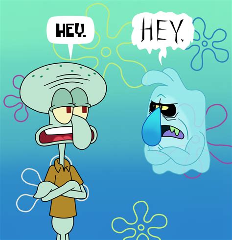 Squidward And Scratch Are The Unpleasant Meeting By Deaf Machbot On