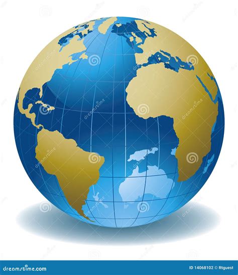 Globe Of The World Stock Vector Illustration Of Sphere 14068102