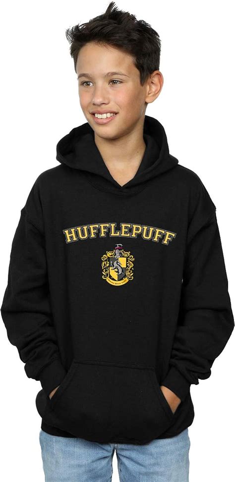 Harry Potter Boys Hufflepuff Crest Hoodie Uk Clothing