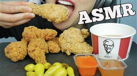 ASMR KFC FRIED CHICKEN HOT WINGS GRAVY EATING SOUNDS NO TALKING