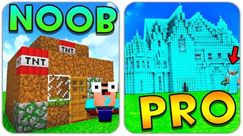 Noob House Vs Pro House In Minecraft Youtube