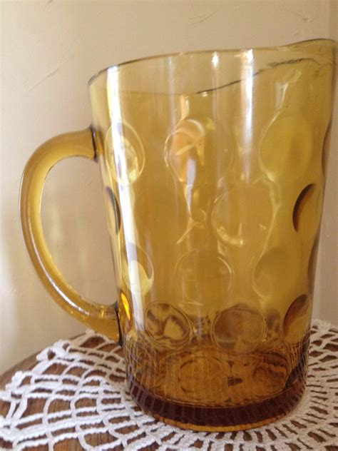 Vintage Large Amber Glass Hazel Atlas El Dorado Etsy