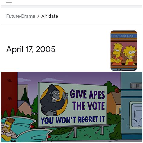 APRIL Air Date Of Prediction Did Simpsons Predict Date As Well R GME