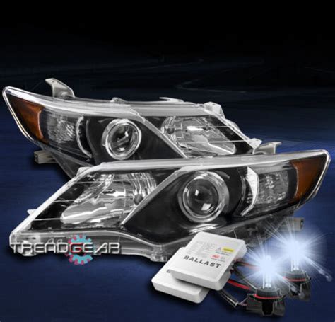 For 2012 2013 2014 Toyota Camry Projector Headlight Headlamp Black W8k