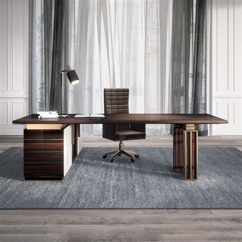 Large High End Italian Ebony Executive Desk At Juliettes Interiors