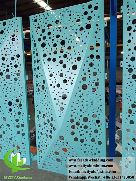 Folded 3d Perforation Aluminum Panels For Curtain Wall Cladding Facade