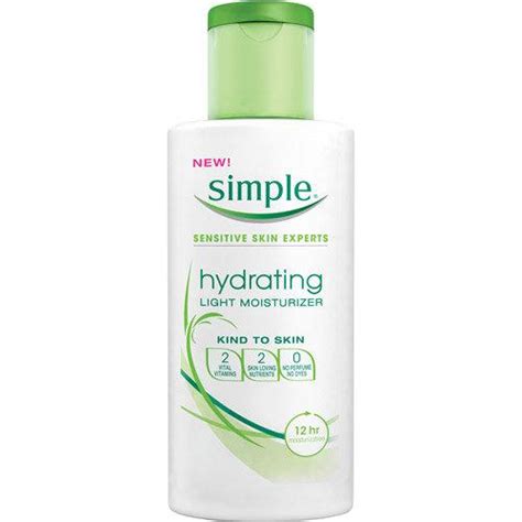 Simple kind to skin hydrating light moisturiser is a perfect blend of active ingredients and vitamin goodness to keep your skin hydrated and nourished all not thick, just simple. Simple, Hydrating Light Moisturiser (Lekki krem ...