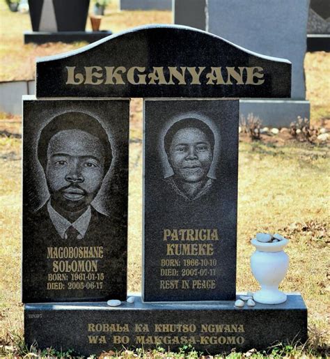 Lekganyane Magoboshane Solomon 1961 2005 And Patricia Kumeke
