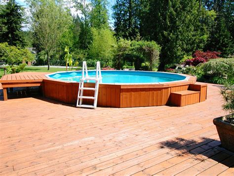 A deck makes your pool more accessible and can add extra space for dining, grilling, or just relaxing poolside. Rectangular Above Ground Swimming Pools Ideas To Decorate ...