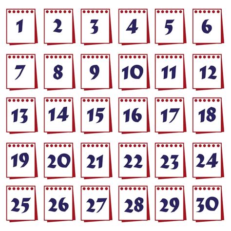 Days Calendars Immagini Vettoriali Stock Depositphotos