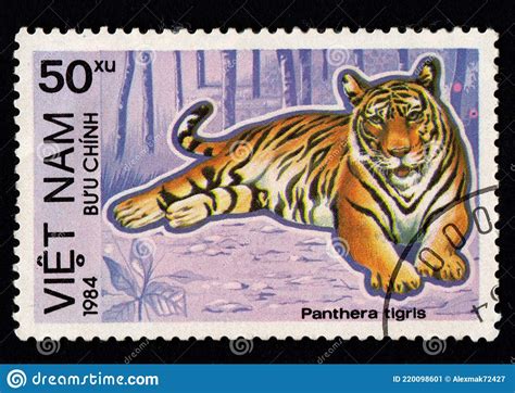 Panthera Tigris En Sello Postal Vietnamita Tigre En Sellos Postales