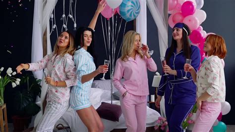 A Group Of Dancing Girls At Pajama Party Stock Footage Sbv 322208225