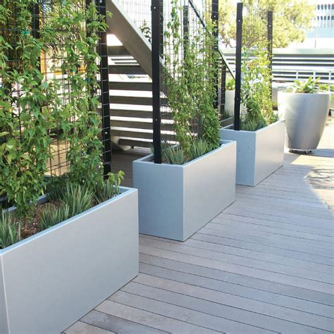 Concrete Planter Wilshire Tournesol Siteworks Steel Fiberglass