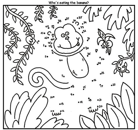 Connect the dots is also a fun way to practice counting. Monkey Connect the Dots | crayola.com.au