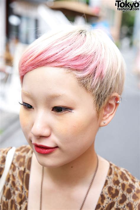 Japanese Girls Short Pink Hairstyle Tokyo Fashion News