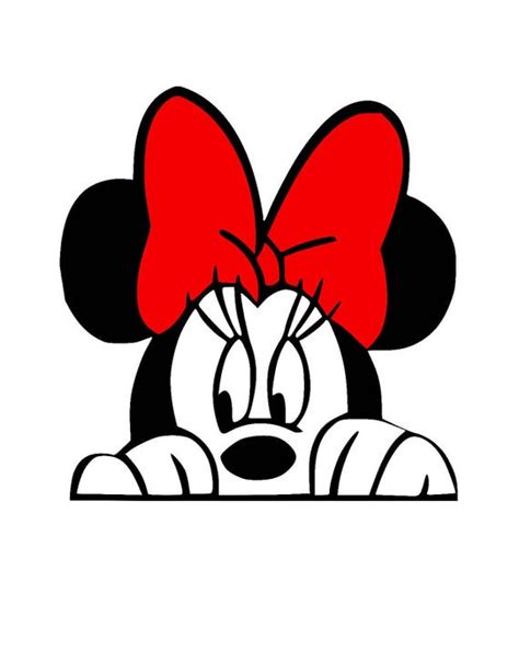 Mickey Mouse Svg Disney Svg Minnie Mouse Svg Peeking Mickey Svg