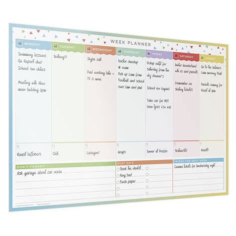 Buy a Weekly Wall Planner | Great for Students, Offices and Families