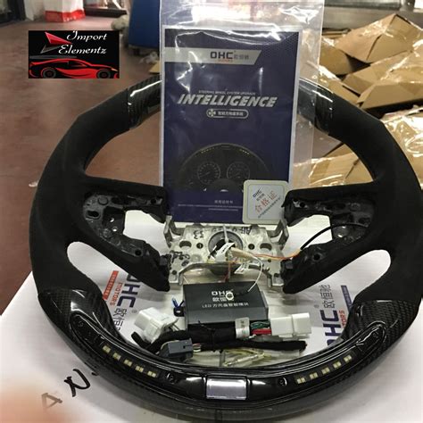 2016 To 2021 Honda Civic Fc Carbon Fiber Steering Wheel Alcantara Wled