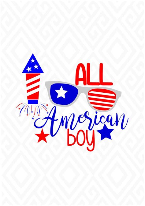 All American Boy 4th of July SVG DXF AI. Eps and Pdf | Etsy