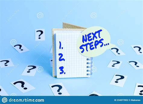 Conceptual Display Next Steps Business Idea Something You Do After You